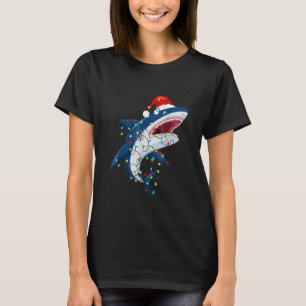 Camiseta Papais noeis Nozes de Natal Sharkmas Árvore Xmas B