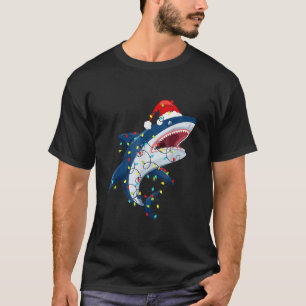 Camiseta Papais noeis Nozes de Natal Sharkmas Árvore Xmas B