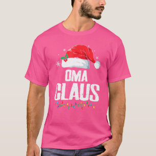 Camiseta Papais noeis Oma Claus Família de Natal