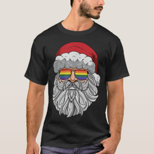 Camiseta Papais noeis orgulho gay Óculos escuros Natal Paja