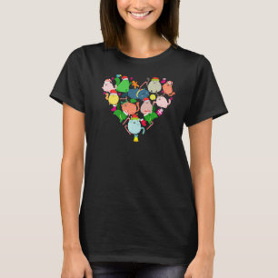 Camiseta Papais noeis para gatos cardíacos Ornamentos para