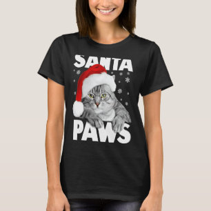 Camiseta Papais noeis Peitinhos de Natal Gato Engraçado