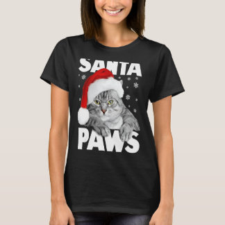 Camiseta Papais noeis Peitinhos de Natal Gato Engraçado