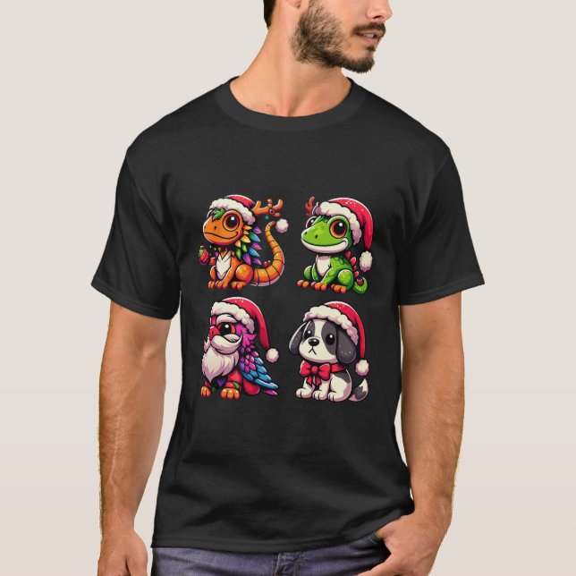 Camiseta Papais noeis Pequenos Auxiliares Fresco De Natal (Frente)
