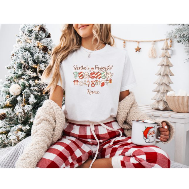 Camiseta Papais noeis Personalizados, Professores Favoritos (Criador carregado)