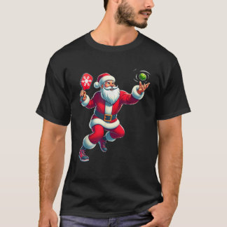 Camiseta Papais noeis Pickleball Mulheres de Natal Homens C