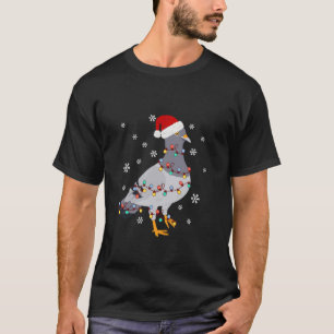 Camiseta Papais noeis Pigeon Natal Chee para Pássaros Longo