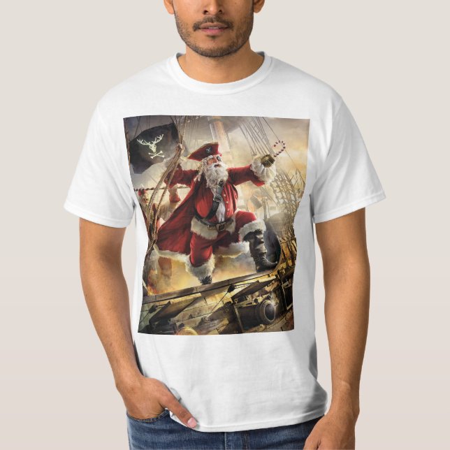 Camiseta Papais noeis piratas (Frente)