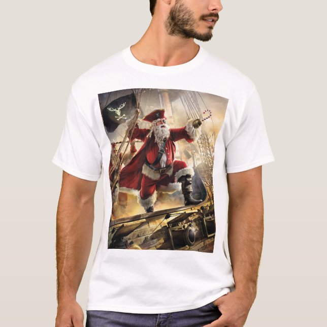 Camiseta Papais noeis piratas (Frente)