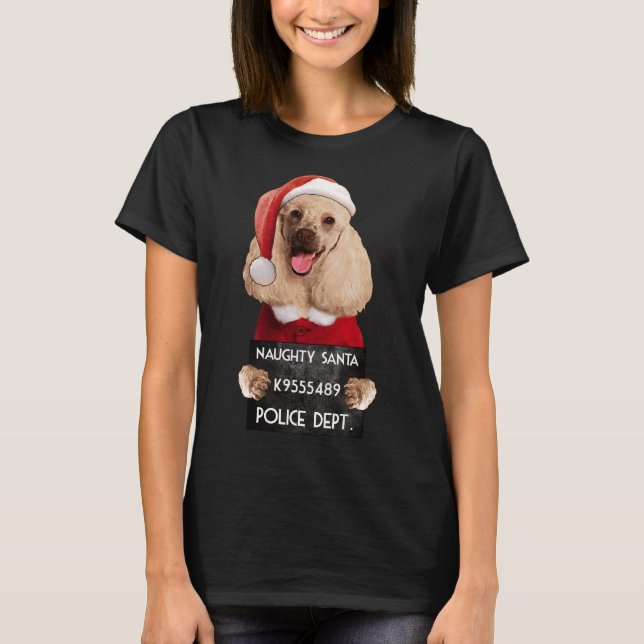 Camiseta Papais noeis Poodle Xmas (Frente)
