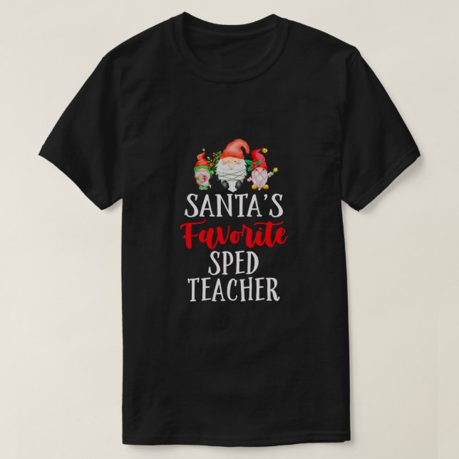 Camiseta Papais noeis preferidos Professores de SPED Nom En (Frente do Design)