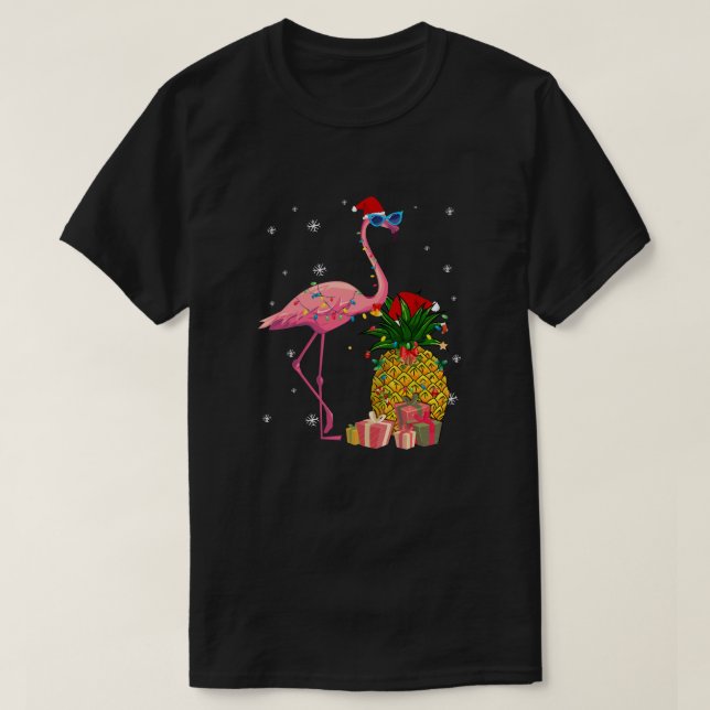 Camiseta Papais noeis Presentes de Natal de Abacaxi no Hava (Frente do Design)