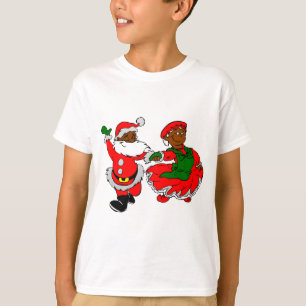 Camiseta papais noeis pretos sra. claus