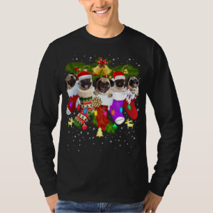Camiseta Papais noeis Pugilam Meias de Natal Engraçado Cach