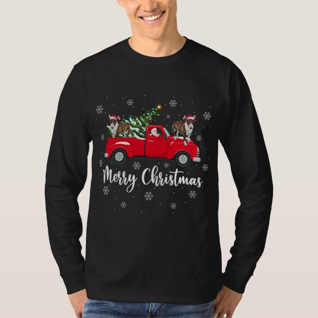 Camiseta Papais noeis Que Andam Na Árvore De Natal, Touro-P (Frente)