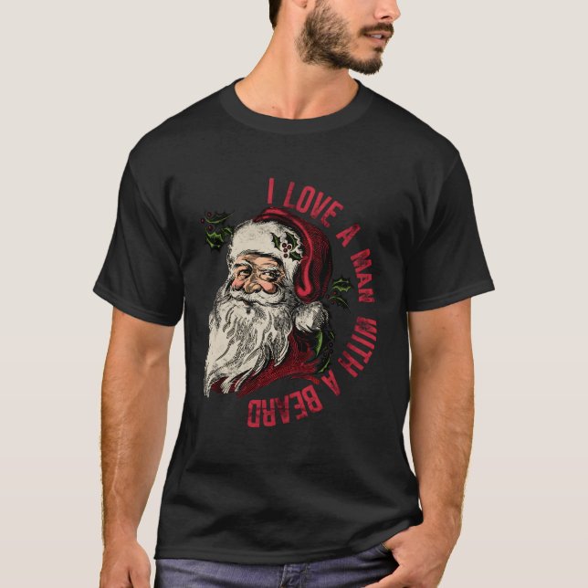 Camiseta Papais noeis Que Eu Amo Uma Barba (Frente)