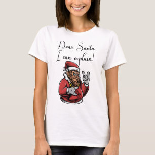 Camiseta papais noeis queridos de macaco engraçado que eu p