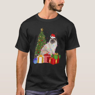 Camiseta Papais noeis Ragdoll Cat Árvore de Natal Ligeiro
