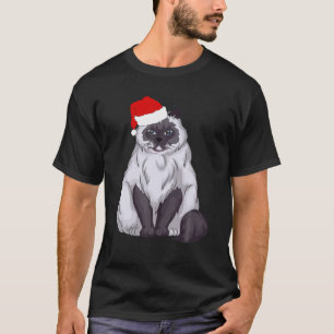 Camiseta Papais noeis Ragdoll Cat Natal Pajama T Engraçado