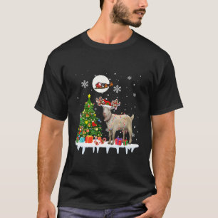 Camiseta Papais noeis Reindeer Capturando Luzes de Árvore d