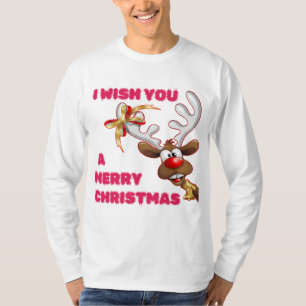 CAMISETA PAPAIS NOEIS REINDEER DESEJA UM NATAL FELIZ