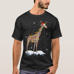 Camiseta Papais noeis Reindeer Giraffe natalino Papais noei