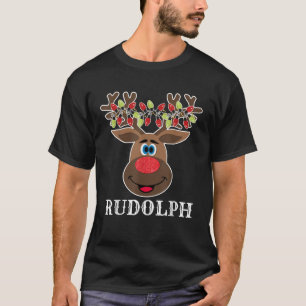 Camiseta Papais noeis Reindeer Rudolph Xmas Group Costume