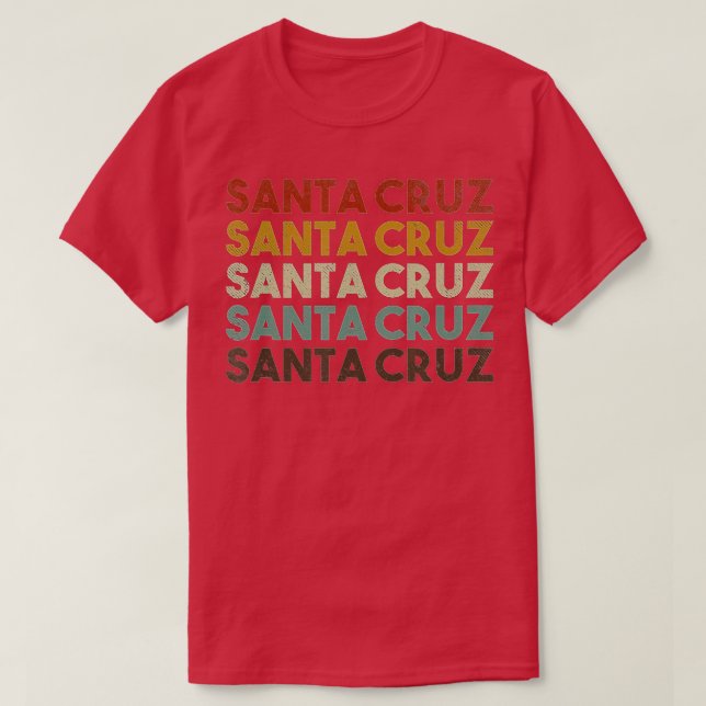 Camiseta Papais noeis Retro Cruz Califórnia (Frente do Design)