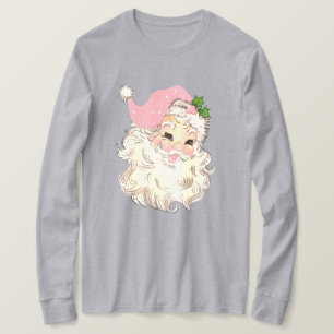 Camiseta Papais noeis retrovisores cor-de-rosa unisexo T-Sh