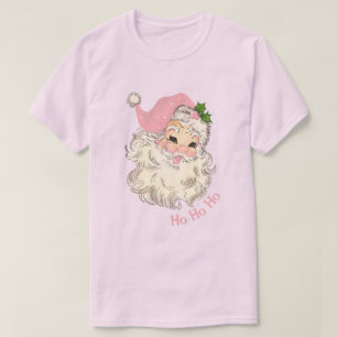 Camiseta Papais noeis retrovisores cor-de-rosa unisexo T-Sh