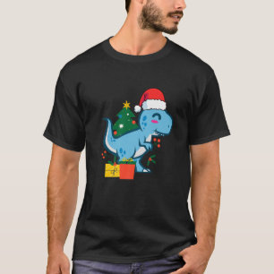 Camiseta Papais noeis Rex Tyrannosaurus Rex Dinossaur Ch Fe