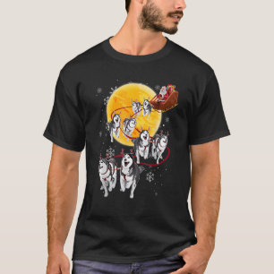 Camiseta Papais noeis Ride Sleigh Siberian Hussein Christma