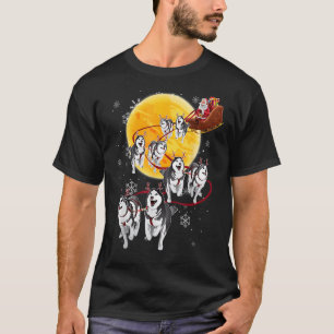 Camiseta Papais noeis Ride Sleigh Siberian Hussein Christma