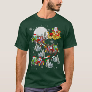 Camiseta Papais noeis Riding Reindeer Papais noeis Trator S