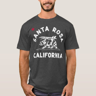 Camiseta Papais noeis Rosa California Flag Bear Surf CA Vin