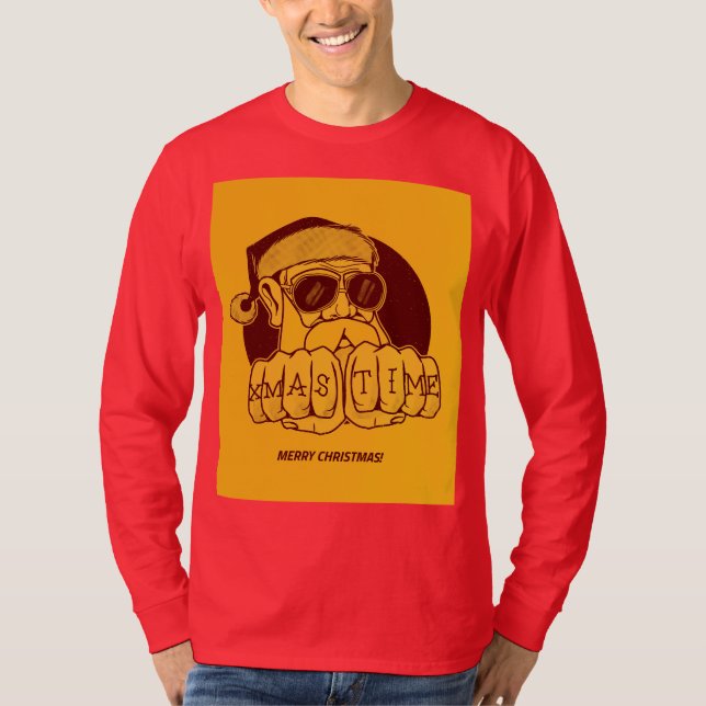 Camiseta Papais noeis RUINS PAPAIS NOEIS GANGSTER CINTOS-T  (Frente)