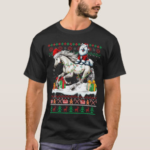 Camiseta Papais noeis Samoyed Cavalo Cavalo Vendido