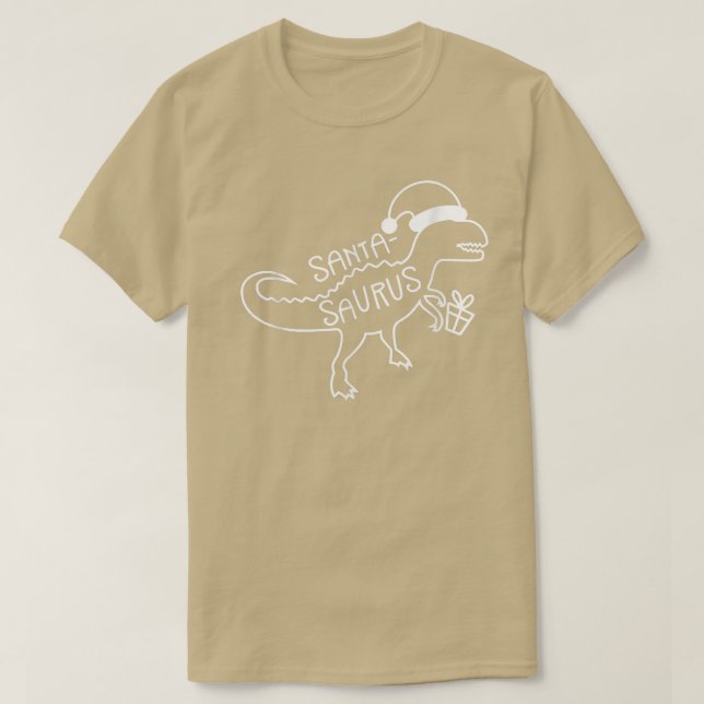 Camiseta Papais noeis Saurus Sauropoes Natal (Frente do Design)