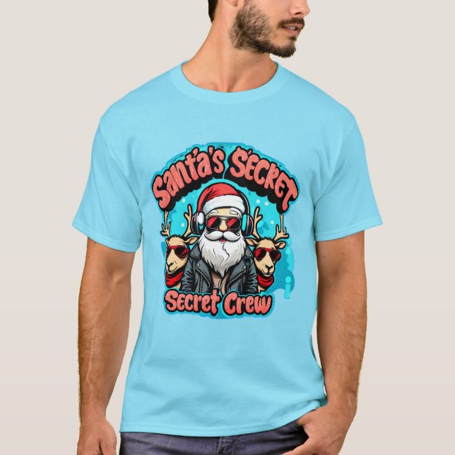 Camiseta Papais noeis Secretos Da Tripulação T-Shirt Legal  (Frente)