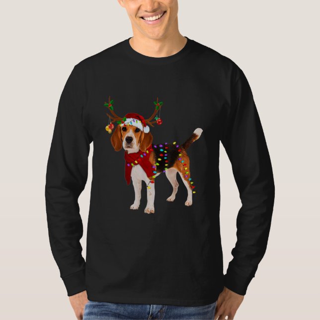 Camiseta Papais noeis Sêmula de Beagle Pai de Beagle (Frente)