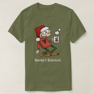 Camiseta Papais noeis Sidechute Bonito Cartoon de Natal Car
