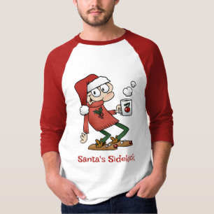 Camiseta Papais noeis Sidechute Bonito Cartoon de Natal Car