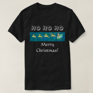 Camiseta Papais noeis Sleigh em preto