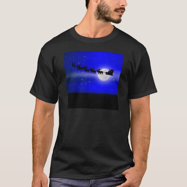 Camiseta Papais noeis Sleigh Ride (Frente)