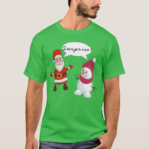 Camiseta Papais noeis Snowman Shock Surpresa Humor de Natal