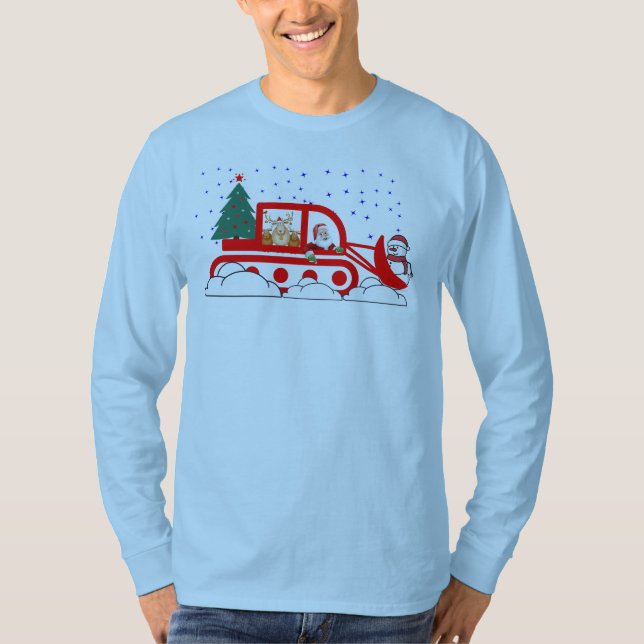 Camiseta Papais noeis Snowplow Shenanigans (Frente)