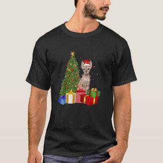 Camiseta Papais noeis Sphynx Cat Árvore de Natal Light Xmas