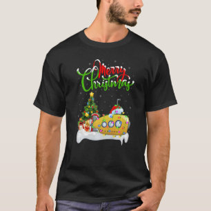 Camiseta Papais noeis Submarinos de Decorações do Xmas Cris