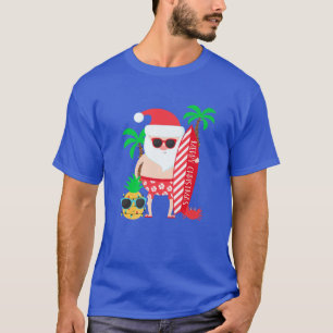 Camiseta Papais noeis surfando família combinando com cria