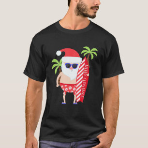 Camiseta Papais noeis Surfando Para Crianças Adultos Mãe